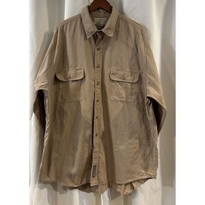 Vintage‎ Abercrombie & Fitch Corduroy Mens XLarge Beige Long Sleeve
